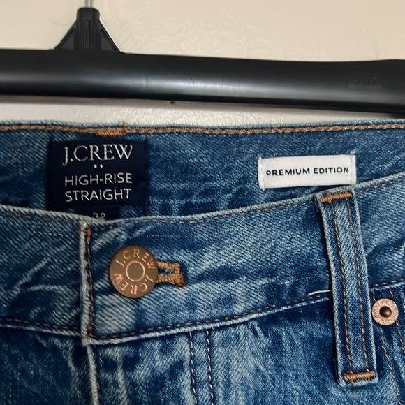J.Crew Factory High Rise Straight Button Fly Jeans - 100% Cotton - NWT - Size 32 - Picture 5 of 15